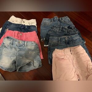 Bundle of 8 pairs of kids denim shorts. All 6x/7 and 7/8